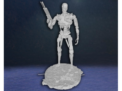 Terminator Genysis T-800 Endoskeleton Super Classic Hero Movie Custom Action Figure Modelo de Impressão 3D