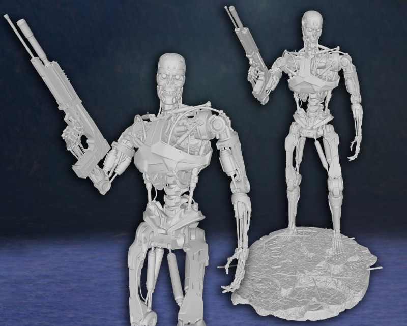 Terminator Genysis T-800 Endoskeleton Super Classic Hero Movie Custom Action Figure Modelo de Impressão 3D .c4d .max .obj .3ds .fbx .stl .blend 
