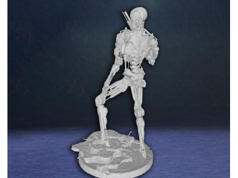 Terminator Genysis T-800 Endoskeleton Super Classic Hero Movie Custom Action Figure Modelo de Impressão 3D