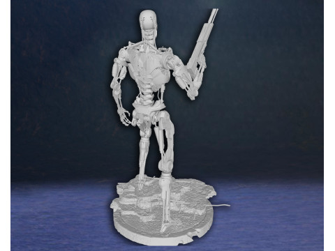 Terminator Genysis T-800 Endoskeleton Super Classic Hero Movie Custom Action Figure Modelo de Impressão 3D