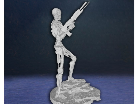 Terminator Genysis T-800 Endoskeleton Super Classic Hero Movie Custom Action Figure Modelo de Impressão 3D