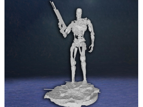 Terminator Genysis T-800 Endoskeleton Super Classic Hero Movie Custom Action Figure Modelo de Impressão 3D