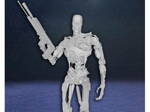 Terminator Genysis T-800 Endoskeleton Super Classic Hero Movie Custom Action Figure Modelo de Impressão 3D
