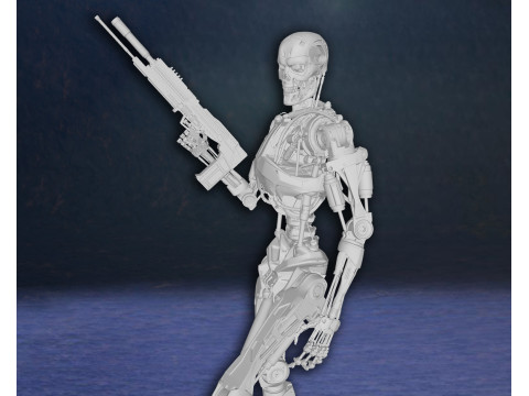 Terminator Genysis T-800 Endoskeleton Super Classic Hero Movie Custom Action Figure Modelo de Impressão 3D