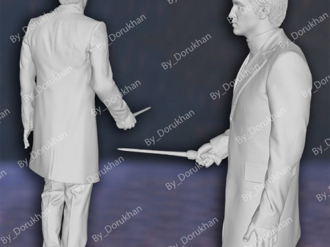 Harry Potter Draco Malfoy Action Figures Custom 3D Print Model 3D 打印模型