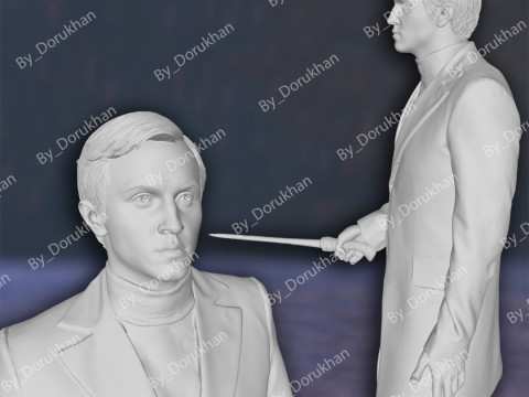 Harry Potter Draco Malfoy Action Figures Custom 3D Print Model 3D 打印模型