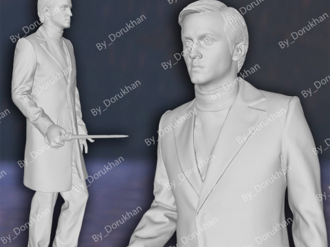 Harry Potter Draco Malfoy Action Figures Custom 3D Print Model 3D 打印模型