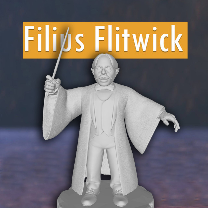 Harry Potter Professor Filius Flitwick Action Figures Custom 3D Print Model 3D Print Model .c4d .max .obj .3ds .fbx .stl .blend 