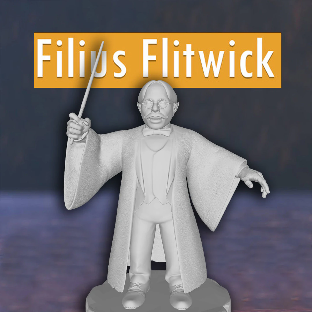 Harry Potter Professor Filius Flitwick Action Figures Custom 3D Print Model 3D Print Model .c4d .max .obj .3ds .fbx .stl .blend 