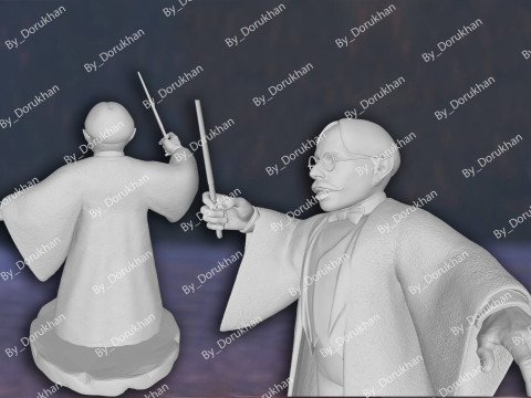 Harry Potter Professor Filius Flitwick Action Figures Custom 3D Print Model 3D Print Model