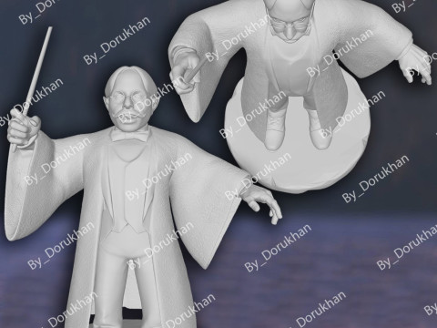 Harry Potter Professor Filius Flitwick Action Figures Custom 3D Print Model 3D Print Model