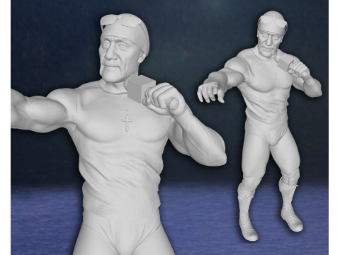 Hulk Hogan wrestling wrestler king legend Action Figures Custom 3D Print Model 3D Print Model