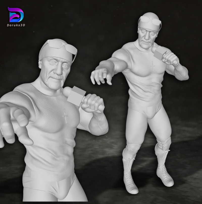 Hulk Hogan wrestling wrestler king legend Action Figures Custom 3D Print Model 3D 프린트 모델 .c4d .max .obj .3ds .fbx .stl .blend