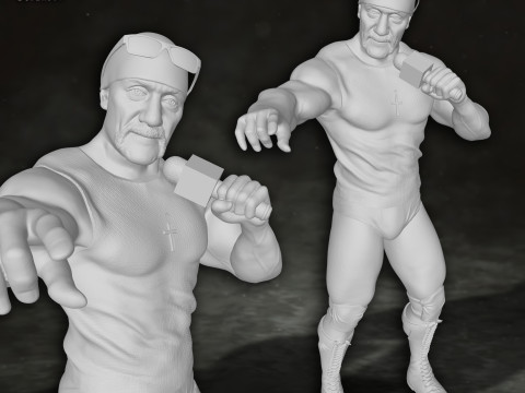 Hulk Hogan wrestling wrestler king legend Action Figures Custom 3D Print Model Modello di stampa 3D