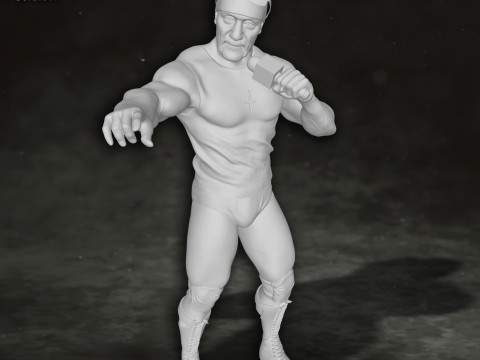 Hulk Hogan wrestling wrestler king legend Action Figures Custom 3D Print Model 3D 프린트 모델