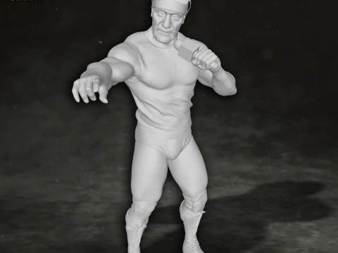 Hulk Hogan wrestling wrestler king legend Action Figures Custom 3D Print Model 3D Print Model