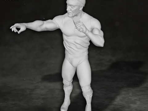 Hulk Hogan wrestling wrestler king legend Action Figures Custom 3D Print Model 3D 프린트 모델