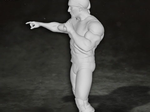 Hulk Hogan wrestling wrestler king legend Action Figures Custom 3D Print Model 3D 프린트 모델