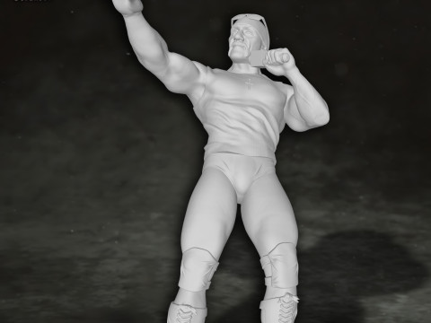Hulk Hogan wrestling wrestler king legend Action Figures Custom 3D Print Model 3D 프린트 모델