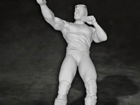 Hulk Hogan wrestling wrestler king legend Action Figures Custom 3D Print Model 3D Print Model