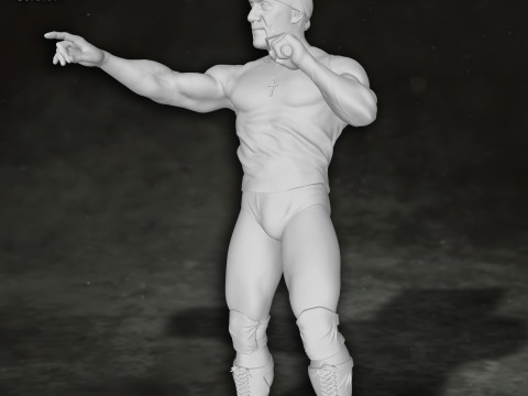 Hulk Hogan wrestling wrestler king legend Action Figures Custom 3D Print Model 3D 프린트 모델