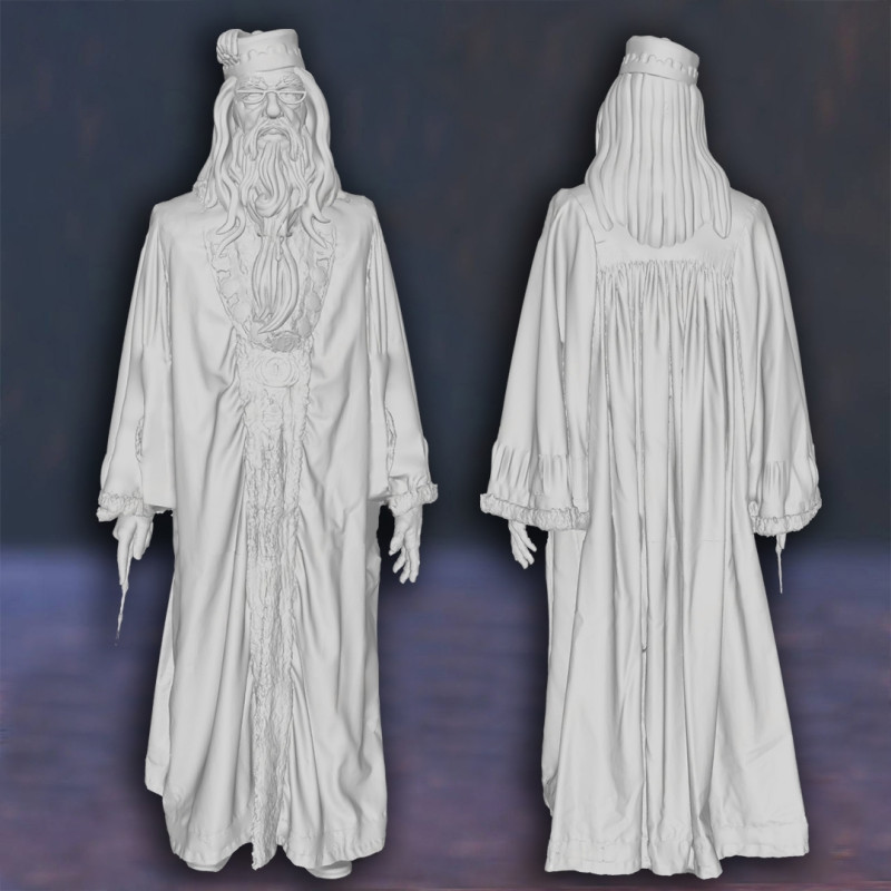 Harry Potter Albus Dumbledore Action Figures Custom 3D Print Model Model Cetak 3D .c4d .max .obj .3ds .fbx .stl .blend 