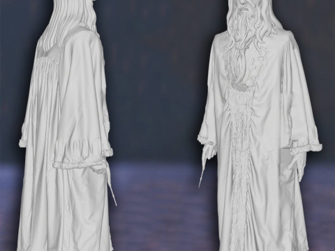 Harry Potter Albus Dumbledore Action Figures Custom 3D Print Model Model Cetak 3D