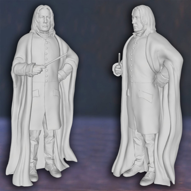 Harry Potter Severus Snape Alan Rickman Action Figures Custom 3D Print Model Modelo de impresión 3D .c4d .max .obj .3ds .fbx .stl .blend 