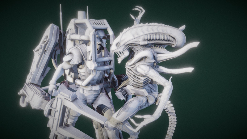 Alien Hudson Hicks Facehugger Ellen Ripley Newt Diorama Action Figures Custom 3D print model 3D प्रिंट मॉडल .c4d .max .obj .3ds .fbx .stl .blend