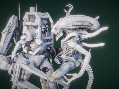 Alien Hudson Hicks Facehugger Ellen Ripley Newt Diorama Action Figures Custom 3D print model 3D Print Model