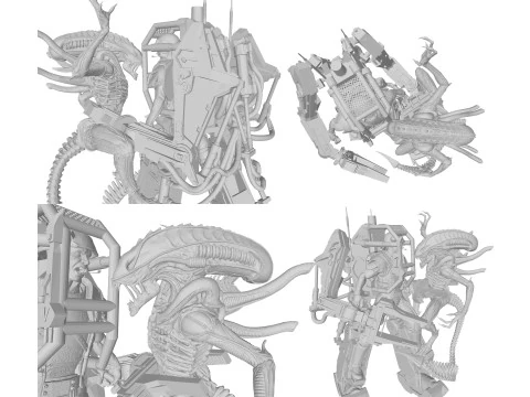 Alien Hudson Hicks Facehugger Ellen Ripley Newt Diorama Action Figures Custom 3D print model 3D Print Model