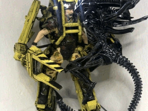 Alien Hudson Hicks Facehugger Ellen Ripley Newt Diorama Action Figures Custom 3D print model 3D प्रिंट मॉडल