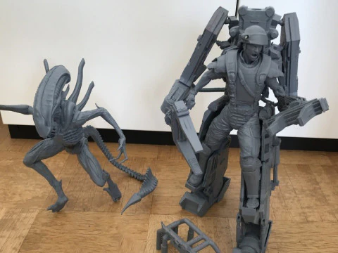 Alien Hudson Hicks Facehugger Ellen Ripley Newt Diorama Action Figures Custom 3D print model 3D Print Model
