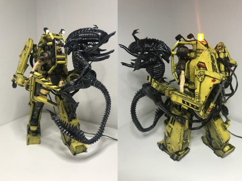 Alien Hudson Hicks Facehugger Ellen Ripley Newt Diorama Action Figures Custom 3D print model 3D प्रिंट मॉडल