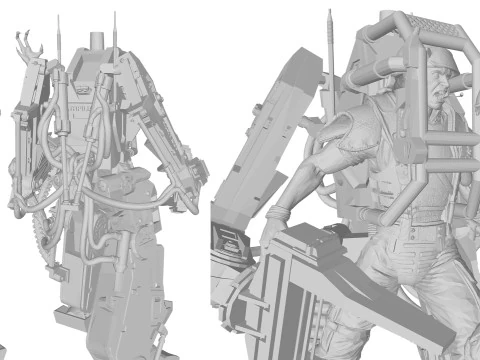 Alien Hudson Hicks Facehugger Ellen Ripley Newt Diorama Action Figures Custom 3D print model 3D Print Model