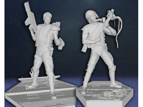 Alien Hudson Hicks Facehugger Ellen Ripley Newt Diorama Action Figures Custom 3D print model 3D Print Model