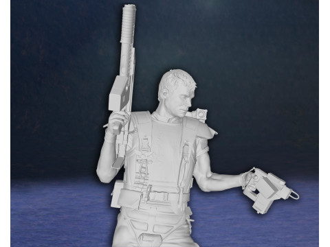 Alien Hudson Hicks Facehugger Ellen Ripley Newt Diorama Action Figures Custom 3D print model Modelo de Impressão 3D