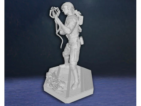 Alien Hudson Hicks Facehugger Ellen Ripley Newt Diorama Action Figures Custom 3D print model 3D Print Model