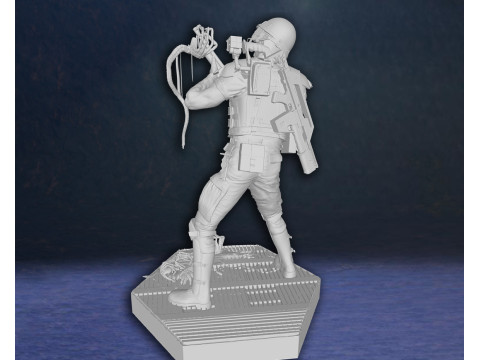 Alien Hudson Hicks Facehugger Ellen Ripley Newt Diorama Action Figures Custom 3D print model Modelo de Impressão 3D