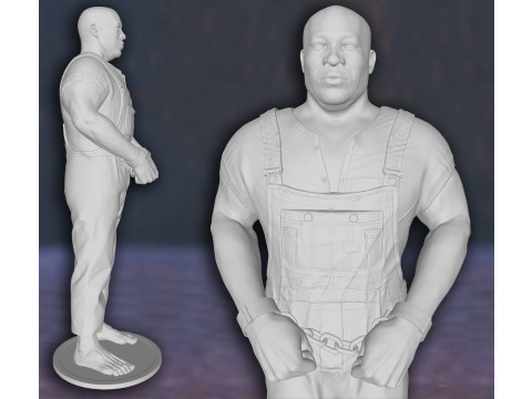 The Green Mile Michael Clarke Duncan John Coffey Tom Hanks Action Figures Custom 3D Print Model Model do druku 3D