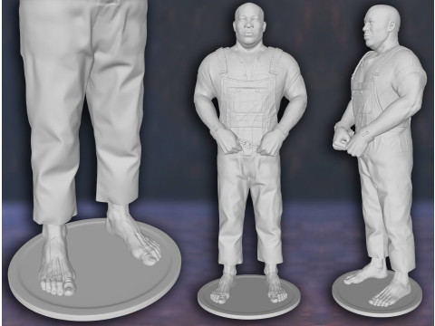 The Green Mile Michael Clarke Duncan John Coffey Tom Hanks Action Figures Custom 3D Print Model Model do druku 3D