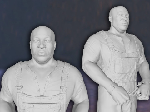 The Green Mile Michael Clarke Duncan John Coffey Tom Hanks Action Figures Custom 3D Print Model Model do druku 3D