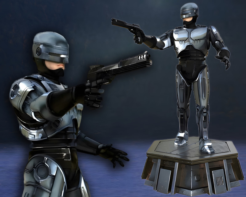 Robocop Alex Murphy Hero Action Figures Custom 3D Print Model 3D Print Model .c4d .max .obj .3ds .fbx .stl .blend 
