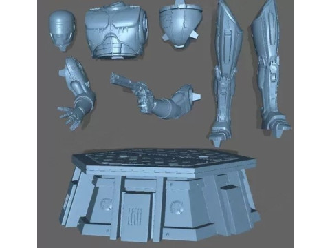 Robocop Alex Murphy Hero Action Figures Custom 3D Print Model 3D Print Model