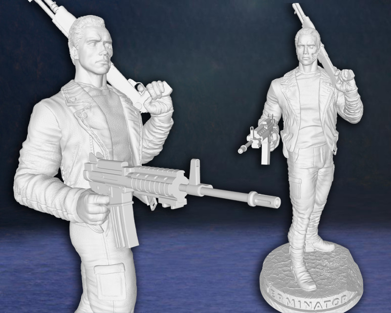 Terminator Arnold Schwarzenegger T-800 Endoskeleton Action Figures Custom 3D Print Model 3D Print Model .c4d .max .obj .3ds .fbx .stl .blend 
