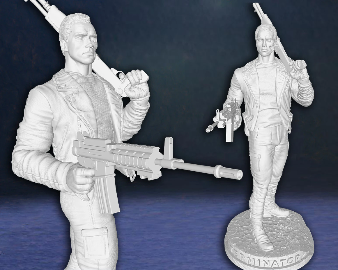 Terminator Arnold Schwarzenegger T-800 Endoskeleton Action Figures Custom 3D Print Model 3D Print Model .c4d .max .obj .3ds .fbx .stl .blend 