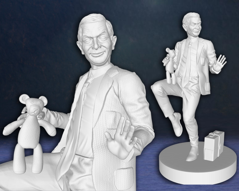 Mr Bean Rowan Atkinson Legend Action Figures Custom 3D Print Model 3D Print Model .c4d .max .obj .3ds .fbx .stl .blend 