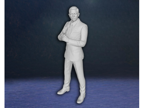 James Bond Daniel Craig Paloma Ana de Armas Action Figures Custom 3D Print Model 3D Baskı Modeli