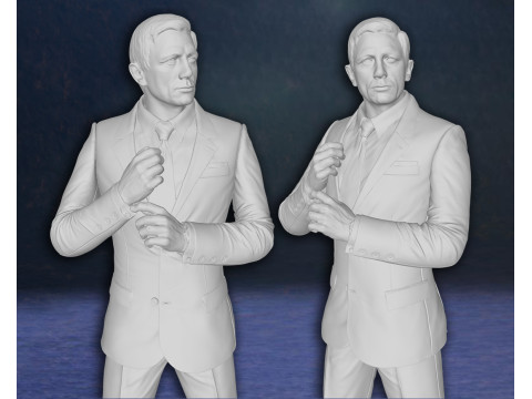 James Bond Daniel Craig Paloma Ana de Armas Action Figures Custom 3D Print Model 3D Baskı Modeli
