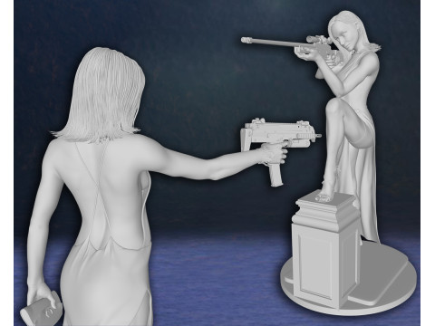 James Bond Daniel Craig Paloma Ana de Armas Action Figures Custom 3D Print Model 3D Baskı Modeli